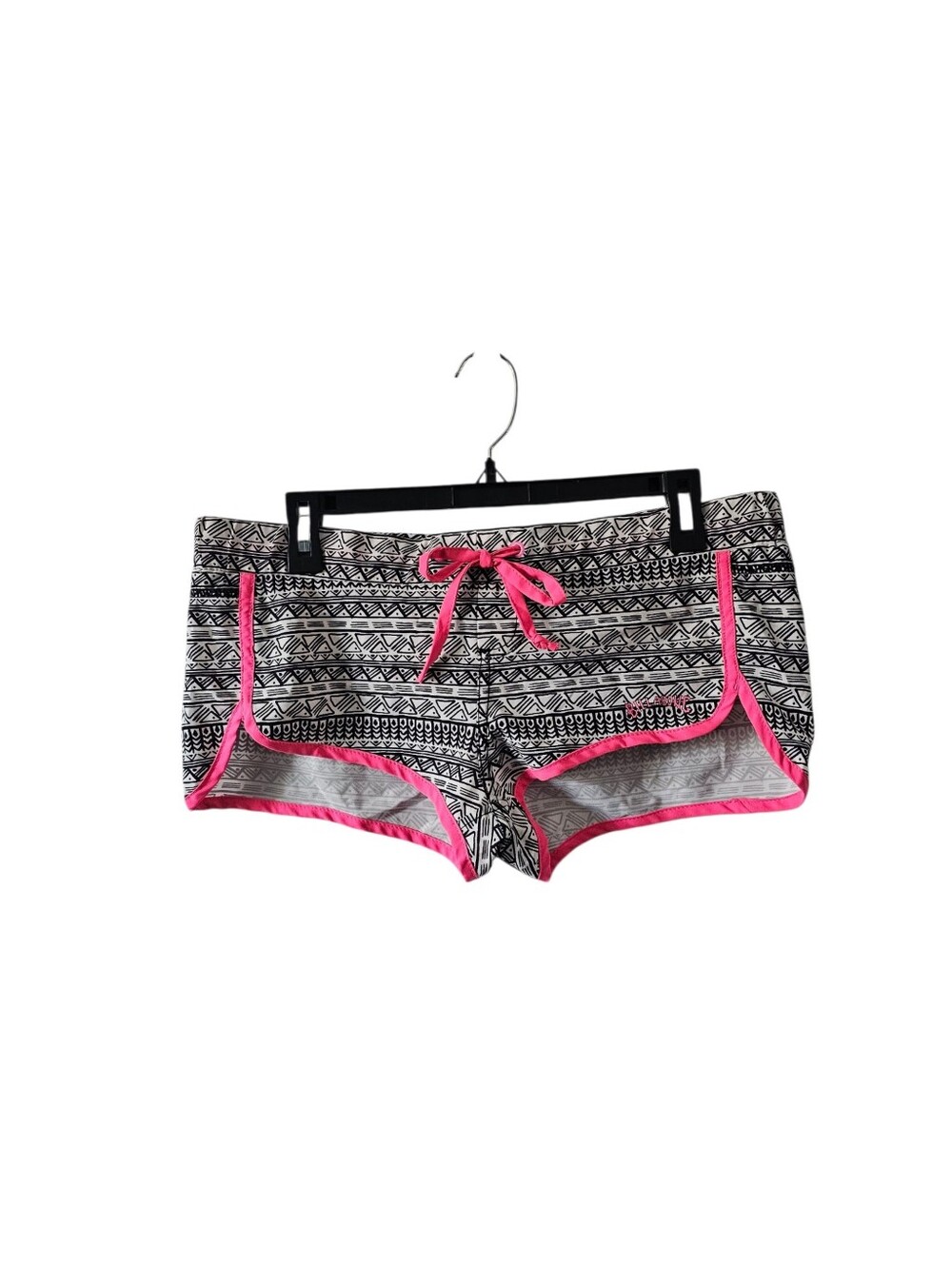 Billabong Surf Series Y2K Mini Board Shorts Large Black Pink White Low Rise